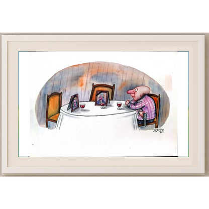 Cristian Topan 29x21cm Orijinal Karikatür BOD01528