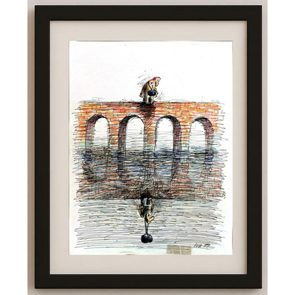 Viacheslav Bibishel 29x21cm Orijinal Karikatür BOD01529