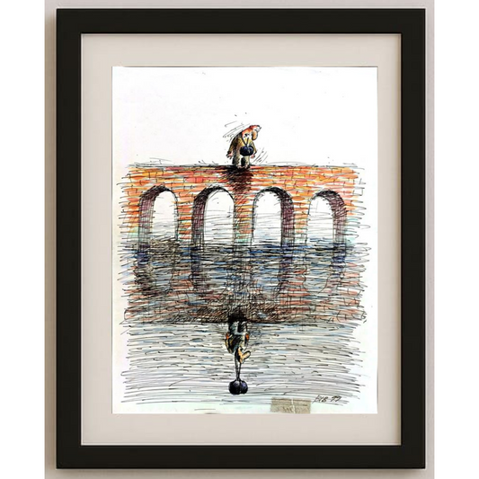 Viacheslav Bibishel 29x21cm Orijinal Karikatür BOD01529