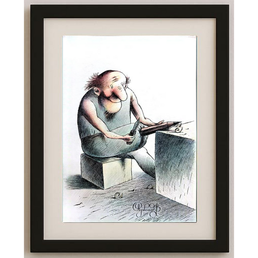 Arkadi Saltykov 29x21cm Orijinal Karikatür BOD01530