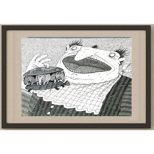 Balabas Victor 29x21cm Orijinal Karikatür BOD01533