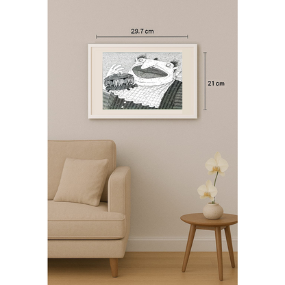 Balabas Victor 29x21cm Orijinal Karikatür BOD01533