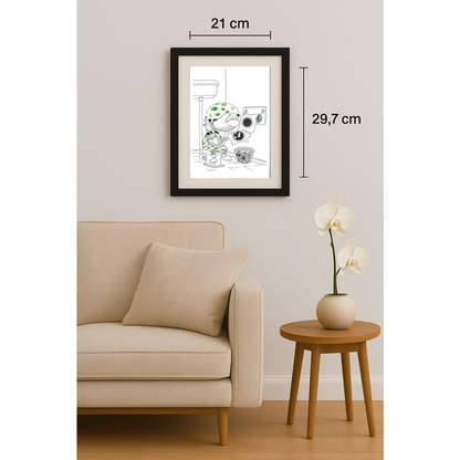 Victor Bogdanov 29x21cm Orijinal Karikatür BOD01537