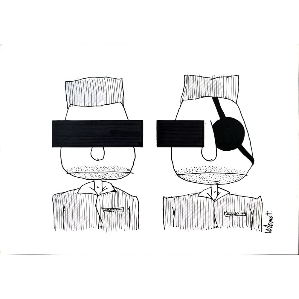 Valery Momot 29x21cm Orijinal Karikatür BOD01538