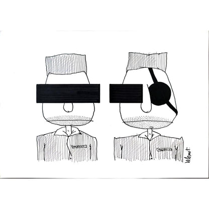 Valery Momot 29x21cm Orijinal Karikatür BOD01538