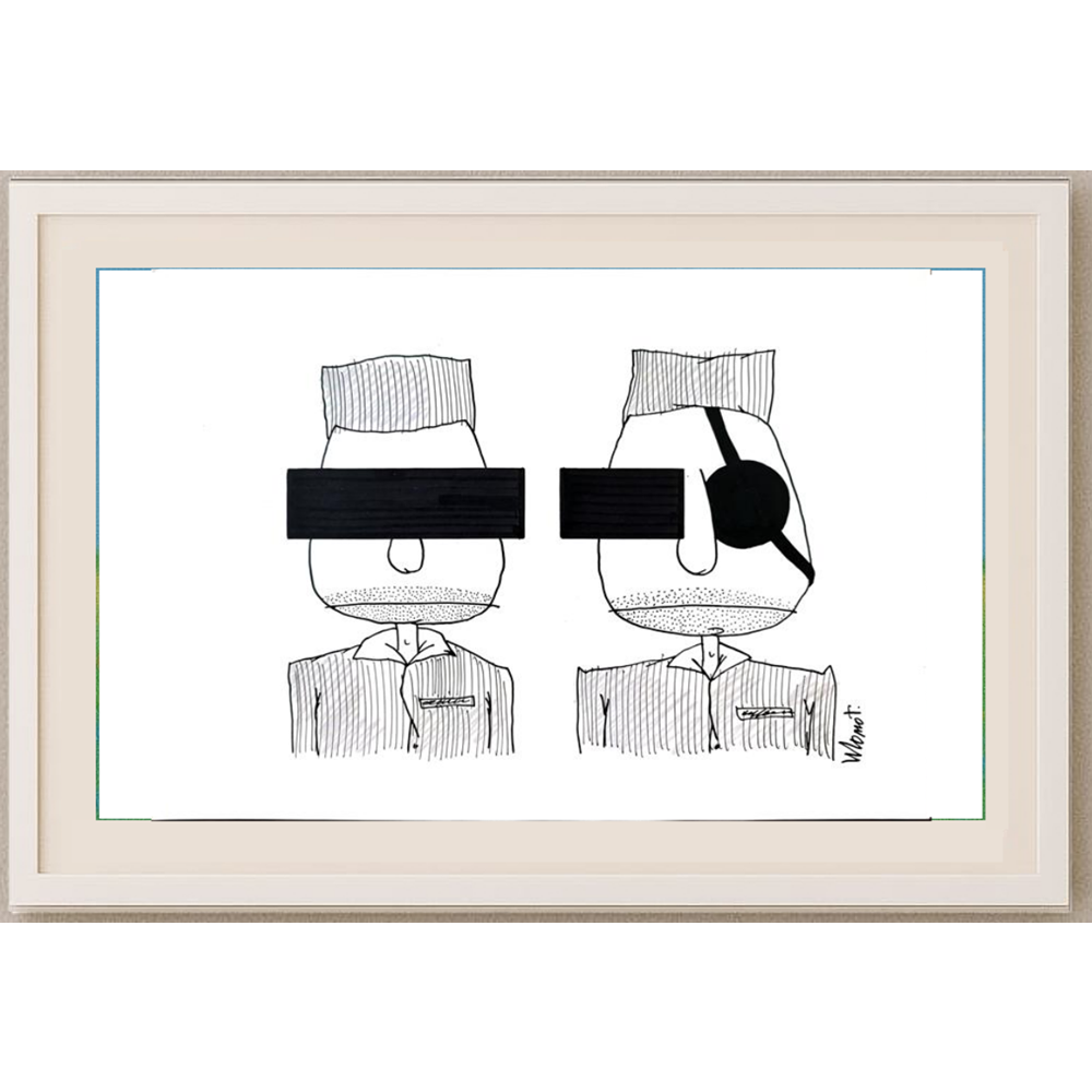 Valery Momot 29x21cm Orijinal Karikatür BOD01538