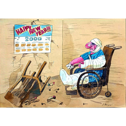 Borigen 29x21cm Orijinal Karikatür BOD01546