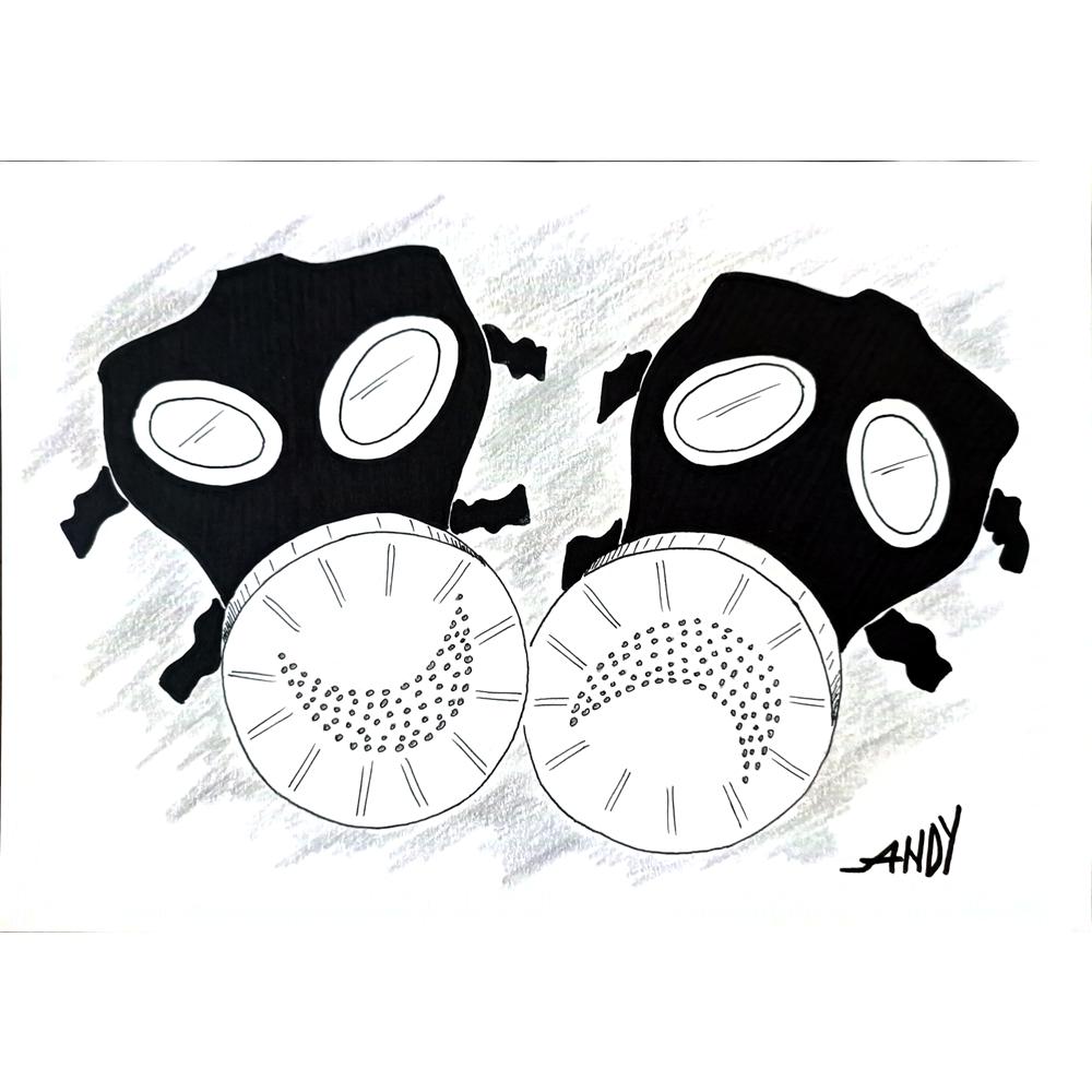 Andy Chaushu 29x21cm Orijinal Karikatür BOD01547