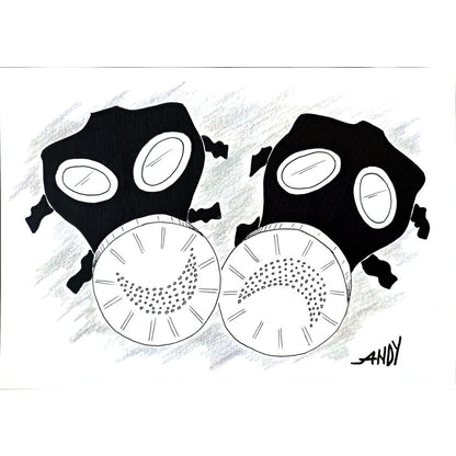 Andy Chaushu 29x21cm Orijinal Karikatür BOD01547