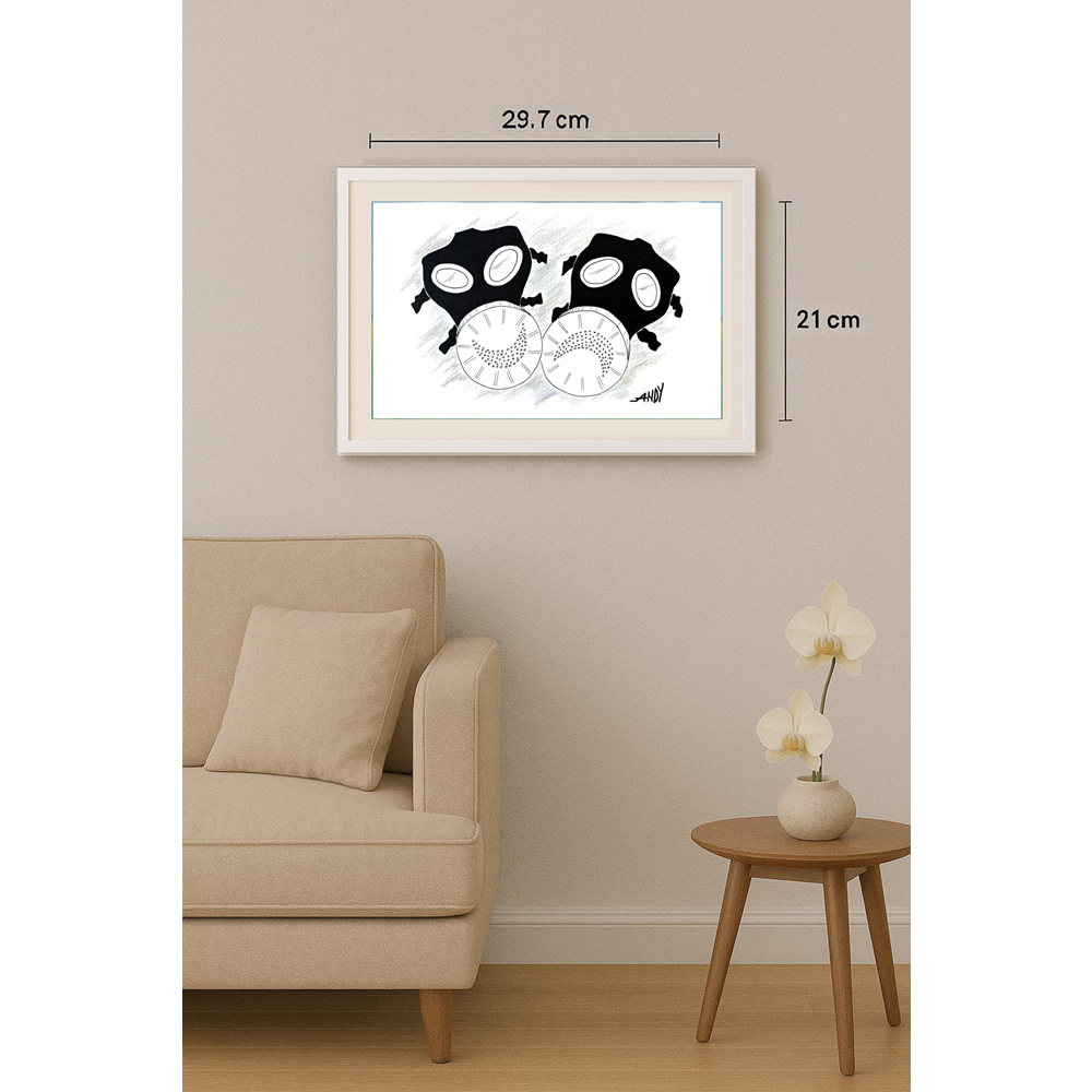 Andy Chaushu 29x21cm Orijinal Karikatür BOD01547