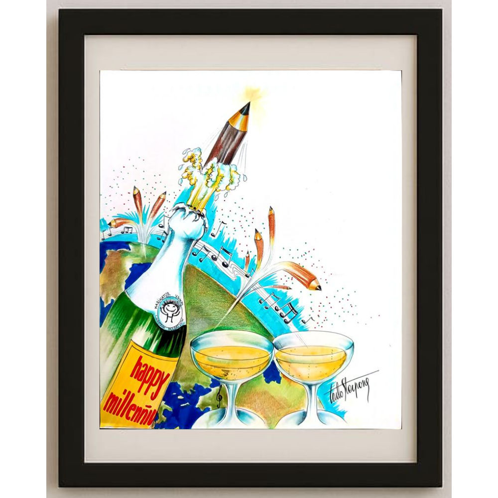 Carlo Sterpone 29x21cm Orijinal Karikatür BOD01552