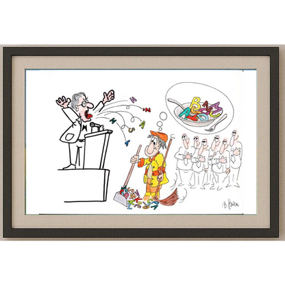 Bojan Grlica 29x21cm Orijinal Karikatür BOD01559