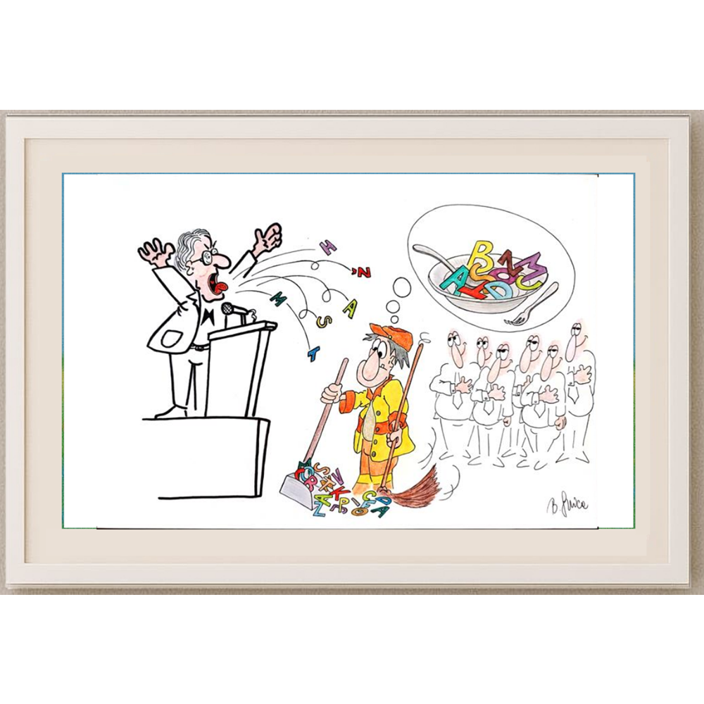 Bojan Grlica 29x21cm Orijinal Karikatür BOD01559