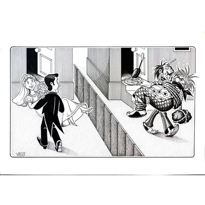 Vansovich Tamara 29x21cm Orijinal Karikatür BOD01562