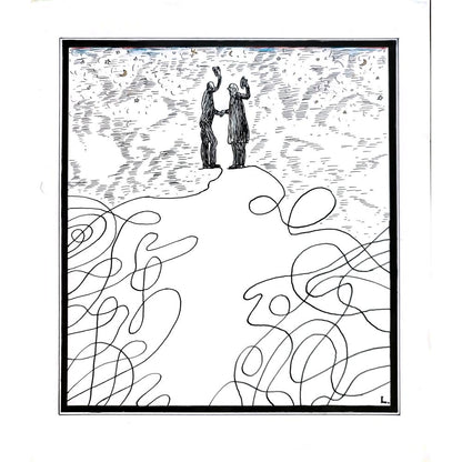 Dusan Ludwig 28x24cm Orijinal Karikatür BOD01564