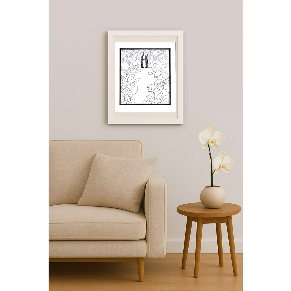 Dusan Ludwig 28x24cm Orijinal Karikatür BOD01564