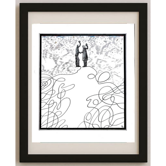 Dusan Ludwig 28x24cm Orijinal Karikatür BOD01564