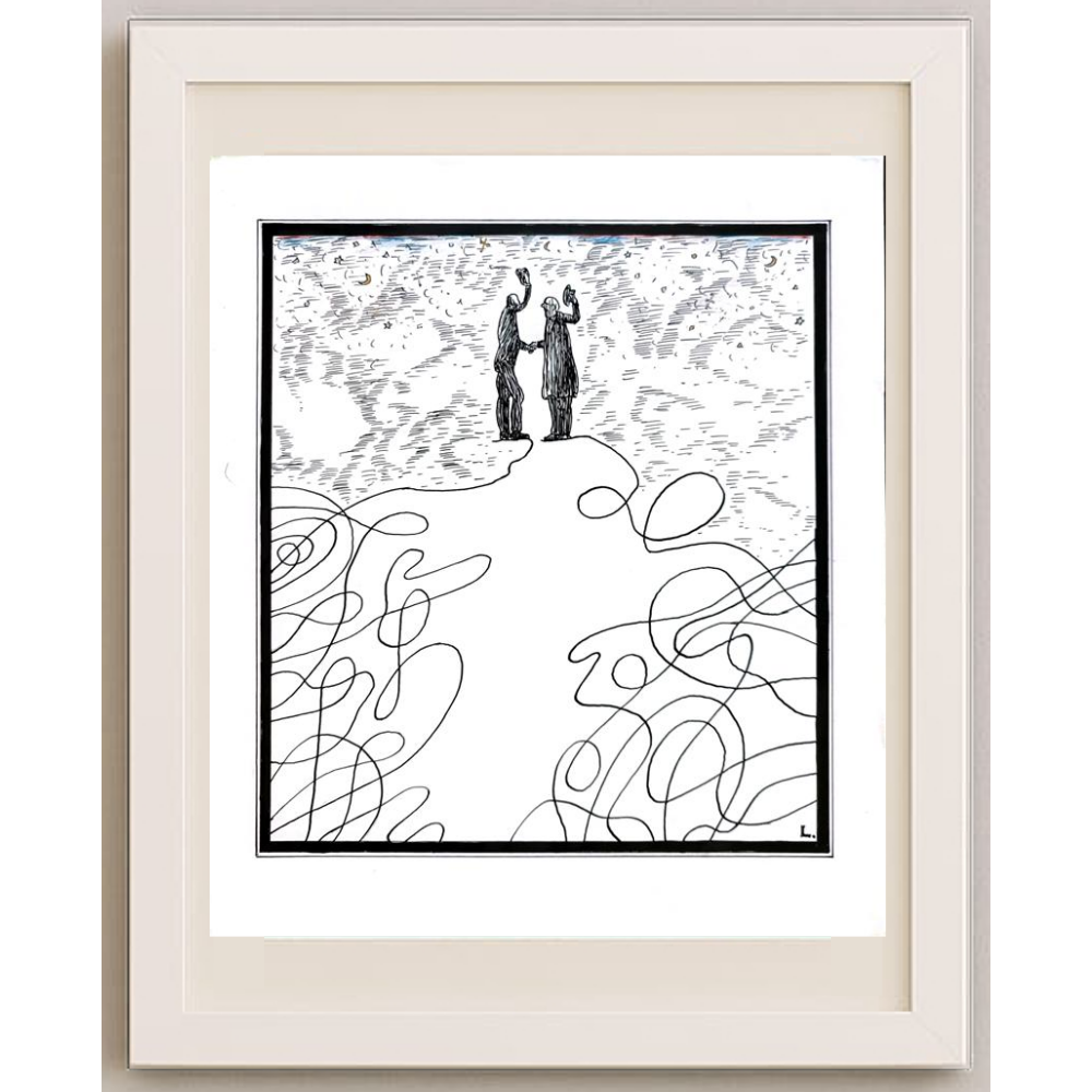 Dusan Ludwig 28x24cm Orijinal Karikatür BOD01564