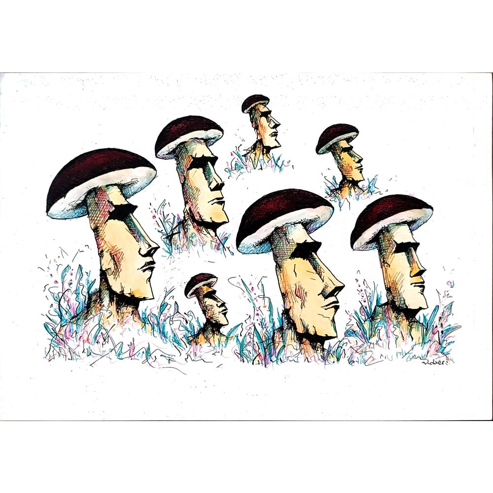 Vladimiras Beresniovas 29x21cm Orijinal Karikatür BOD01566