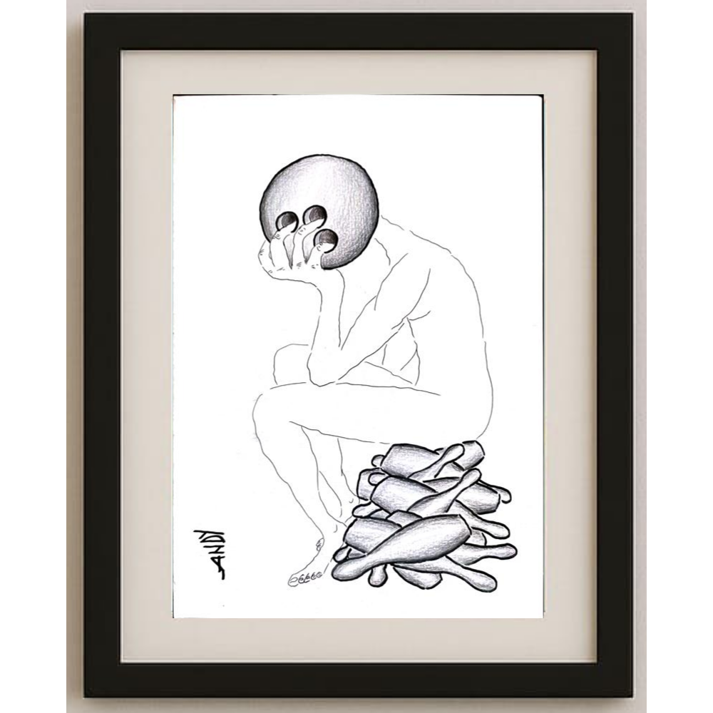 Andy Chaushu 29x21cm Orijinal Karikatür BOD01567