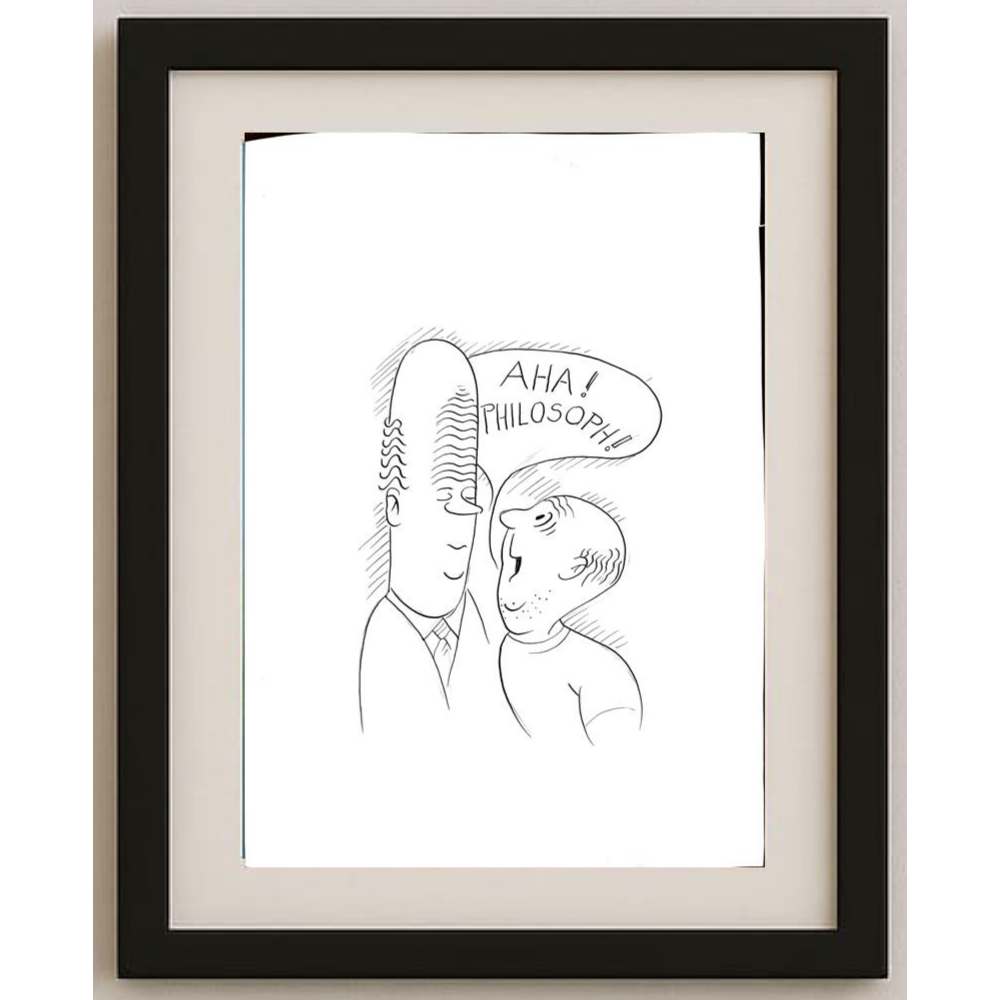 Wolfgang Schlegel 43x30cm Orijinal Karikatür BOD01572