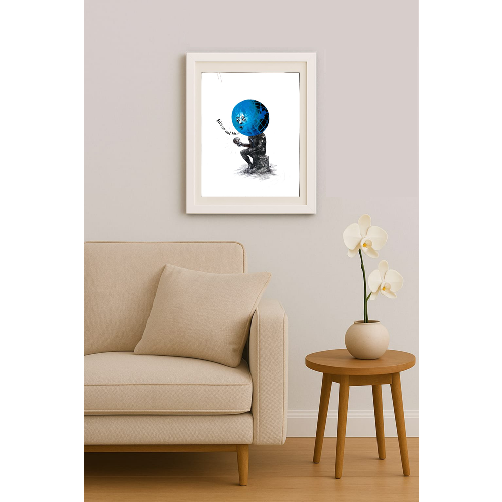 Wolfgang Schlegel 43x30cm Orijinal Karikatür BOD01573