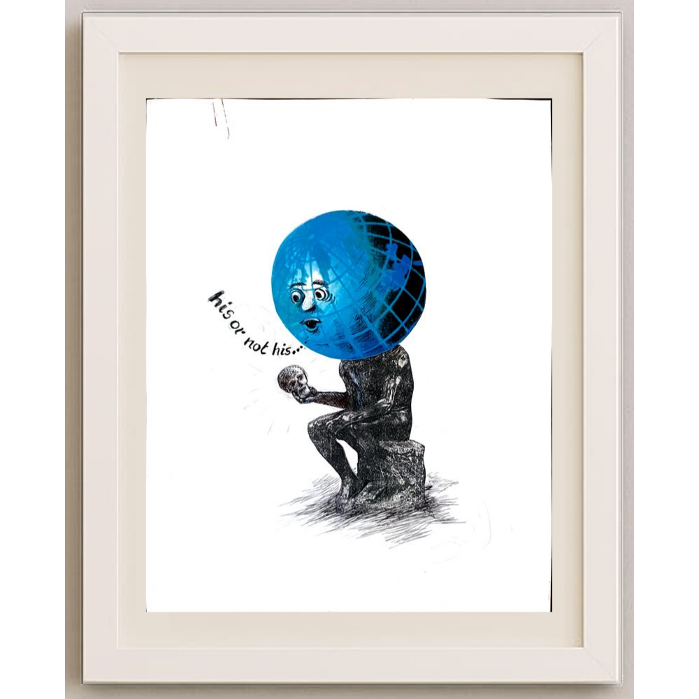 Wolfgang Schlegel 43x30cm Orijinal Karikatür BOD01573