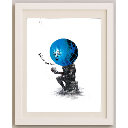 Wolfgang Schlegel 43x30cm Orijinal Karikatür BOD01573