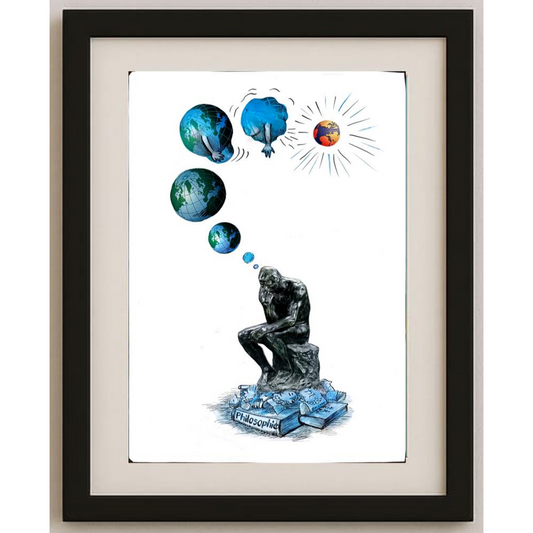 Wolfgang Schlegel 43x30cm Orijinal Karikatür BOD01574