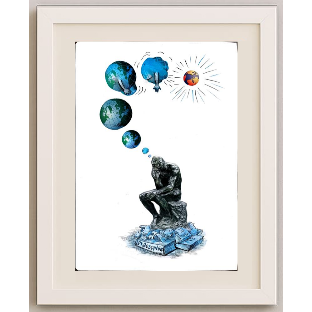 Wolfgang Schlegel 43x30cm Orijinal Karikatür BOD01574