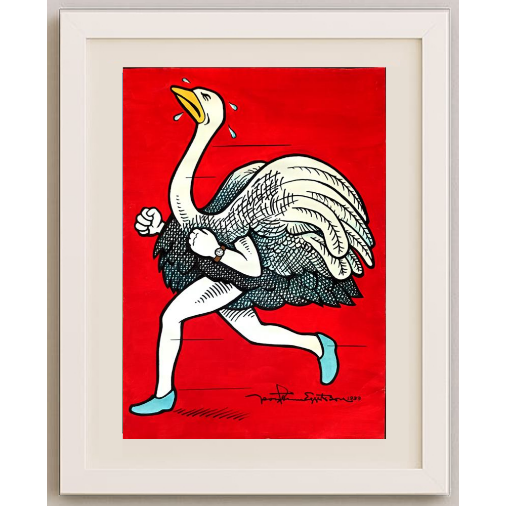 Thorsteinn Eggertsson 43x30cm Orijinal Karikatür BOD01576