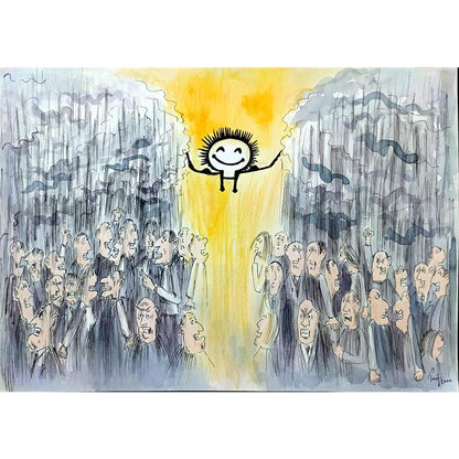 Bossens Philippe 35x25cm Orijinal Karikatür BOD01589