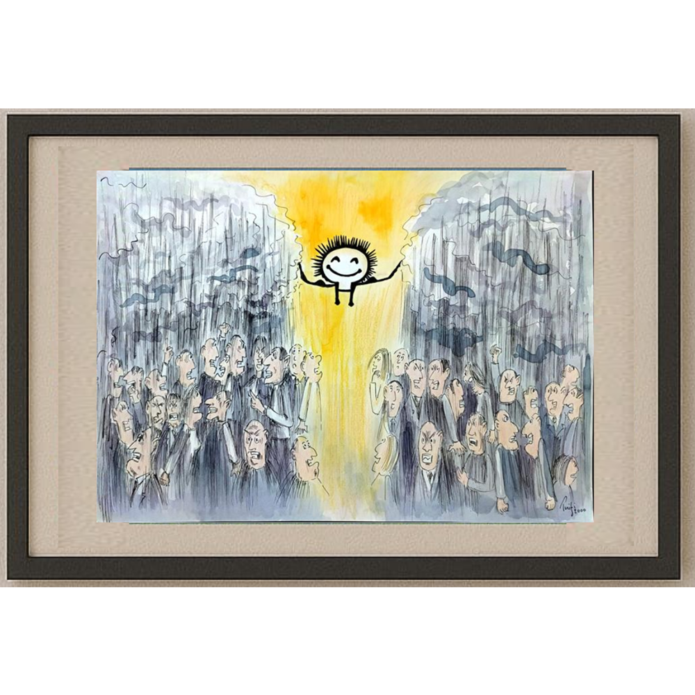 Bossens Philippe 35x25cm Orijinal Karikatür BOD01589