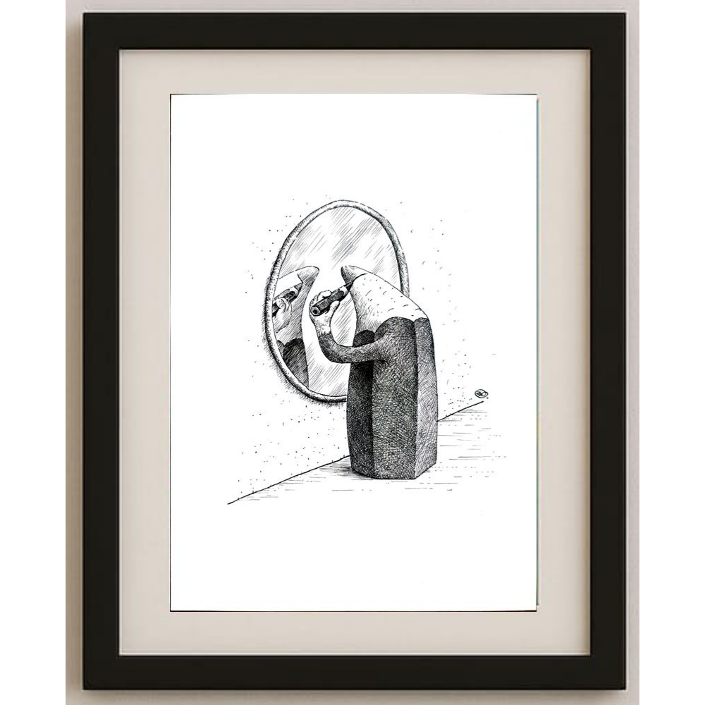 Yuri Ochakovski 29x21cm Orijinal Karikatür BOD01602