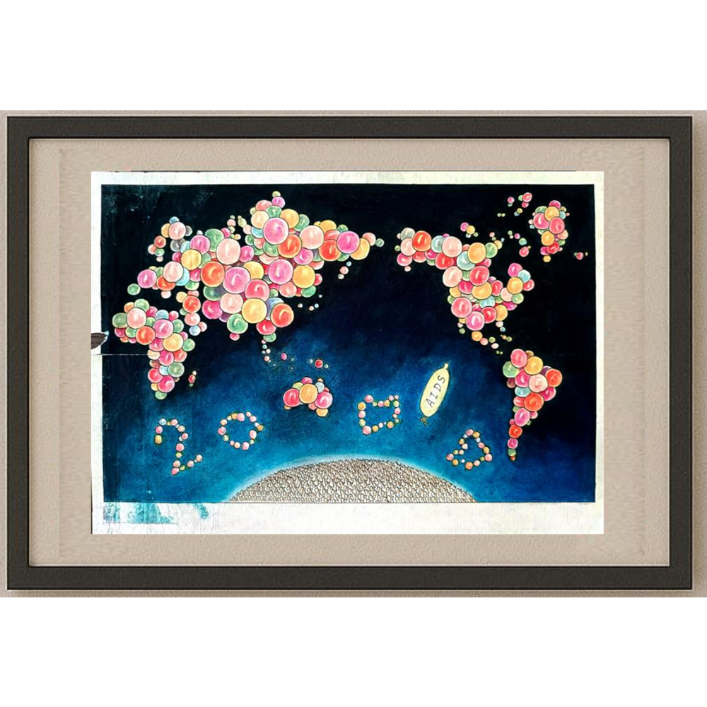 Unknown 29x21cm Orijinal Karikatür BOD01618