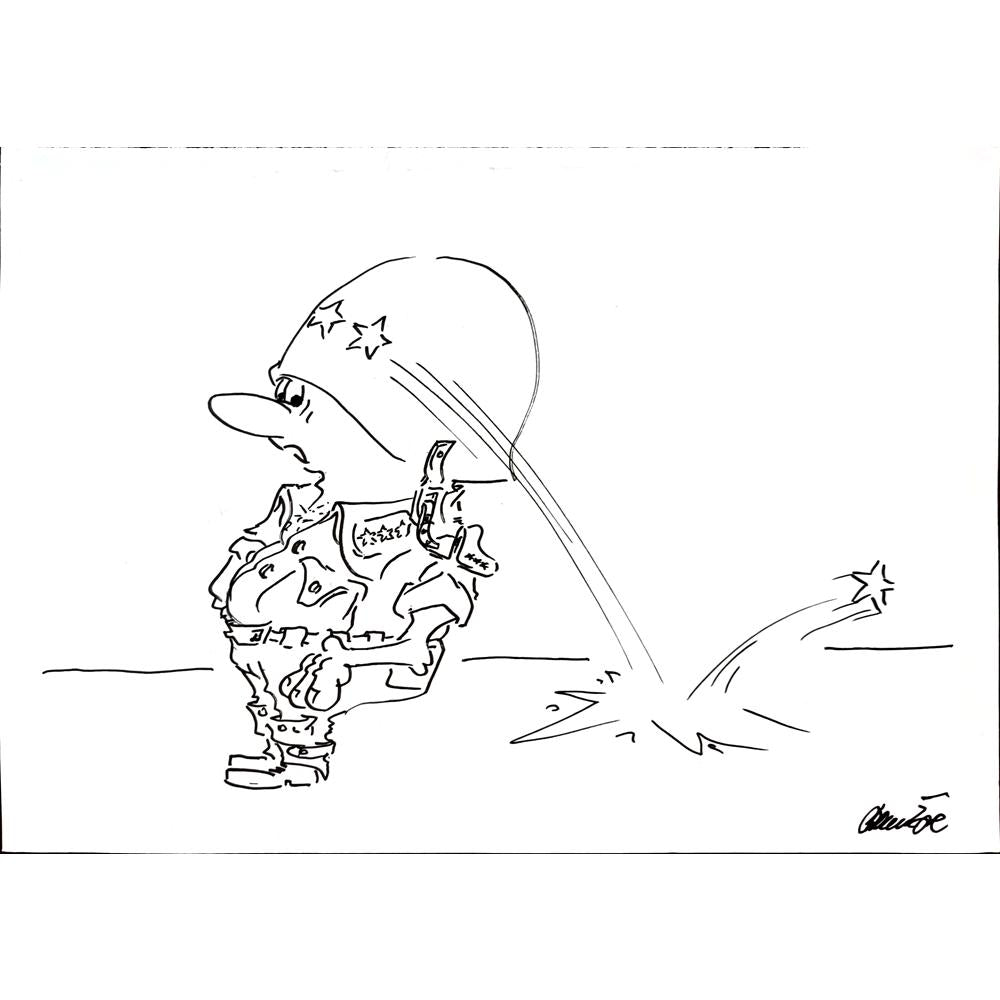 Branko Premuzic 29x21cm Orijinal Karikatür BOD01625