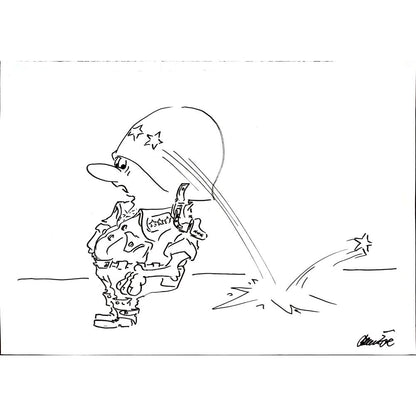 Branko Premuzic 29x21cm Orijinal Karikatür BOD01625