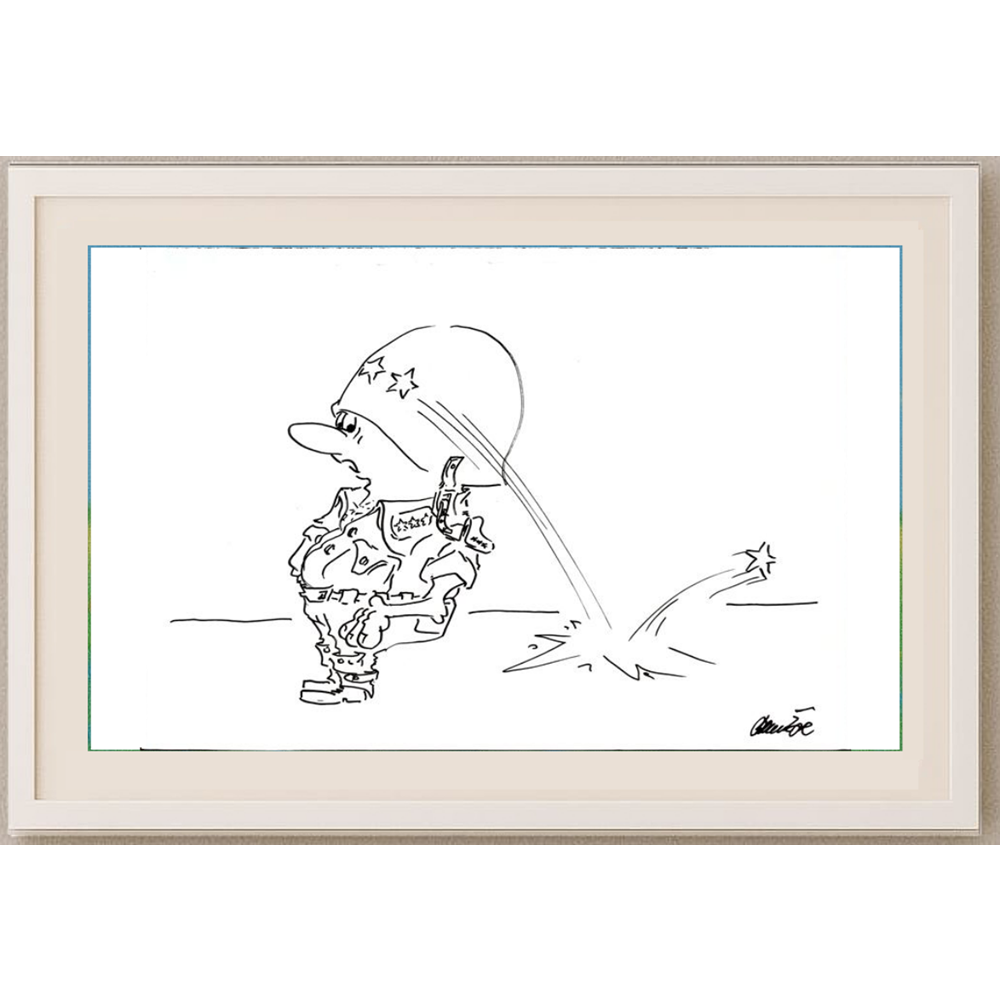 Branko Premuzic 29x21cm Orijinal Karikatür BOD01625