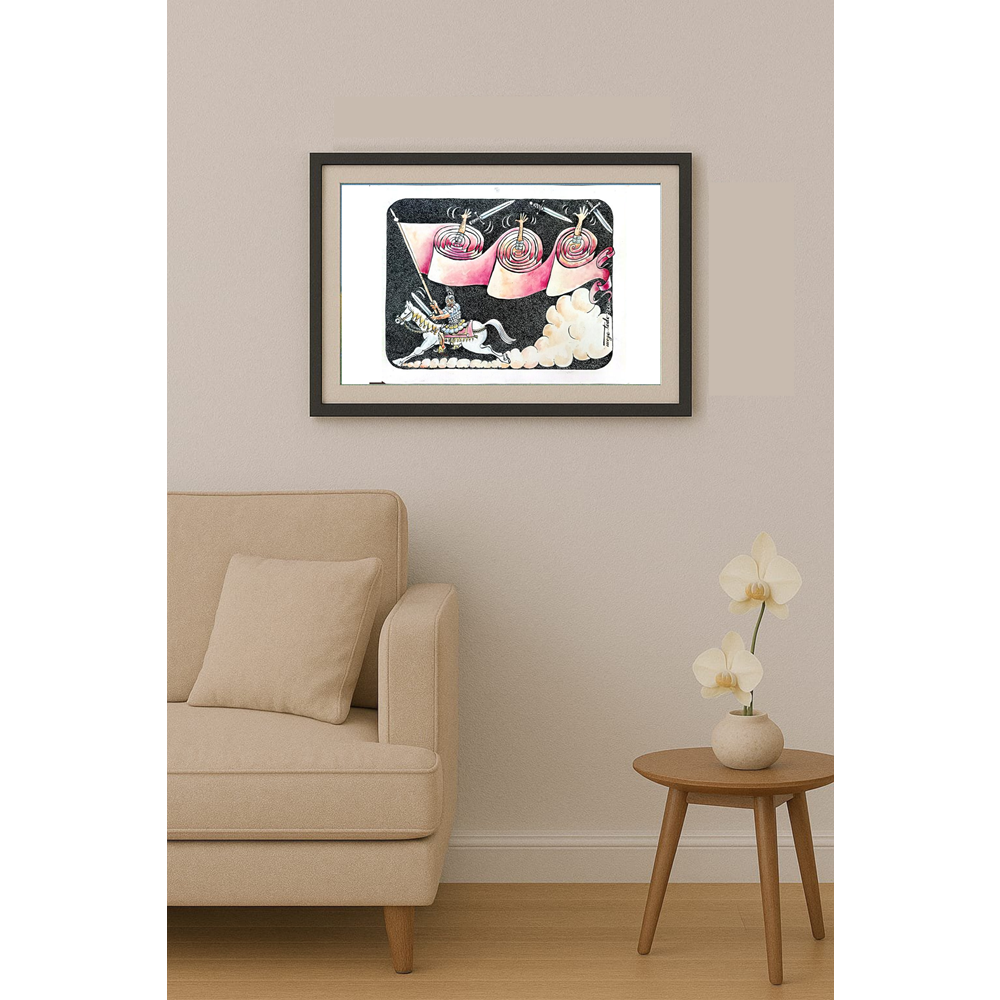 Tode Blazevski 31x25cm Orijinal Karikatür BOD01628