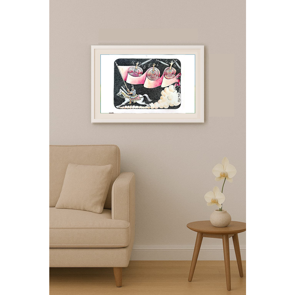 Tode Blazevski 31x25cm Orijinal Karikatür BOD01628