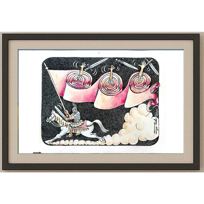 Tode Blazevski 31x25cm Orijinal Karikatür BOD01628