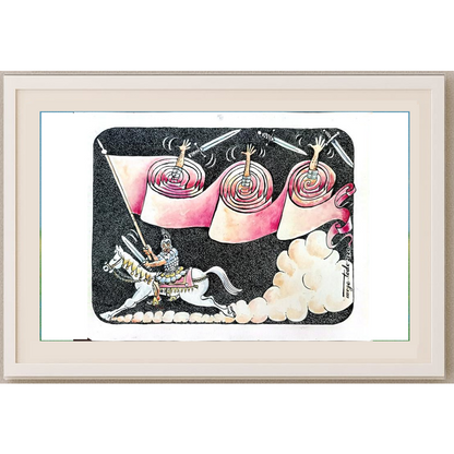 Tode Blazevski 31x25cm Orijinal Karikatür BOD01628