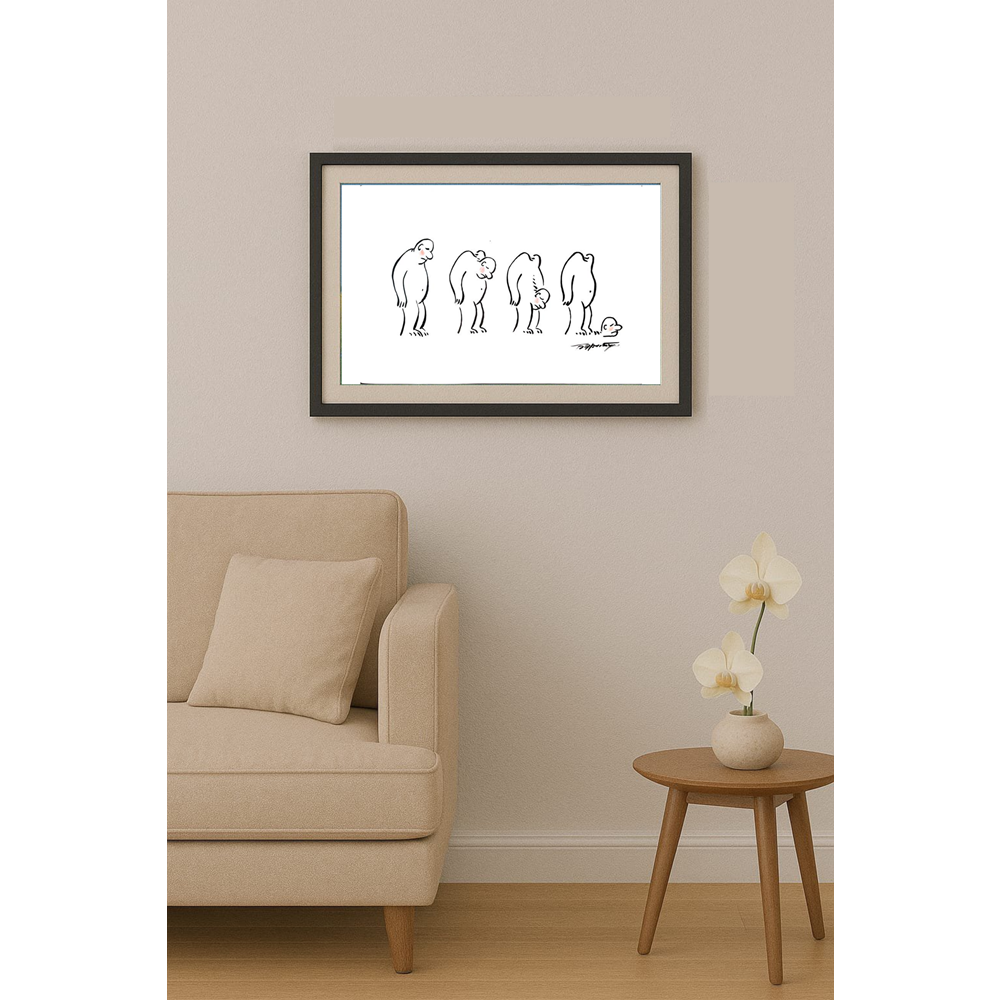 Boris Erenburg 43x30cm Orijinal Karikatür BOD01631