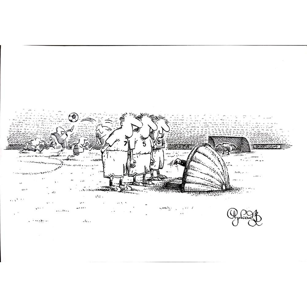 Arkadi Saltykov 29x21cm Orijinal Karikatür BOD01636