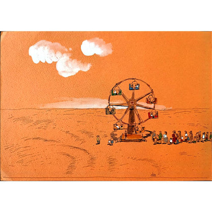 Borigen 29x21cm Orijinal Karikatür BOD01642