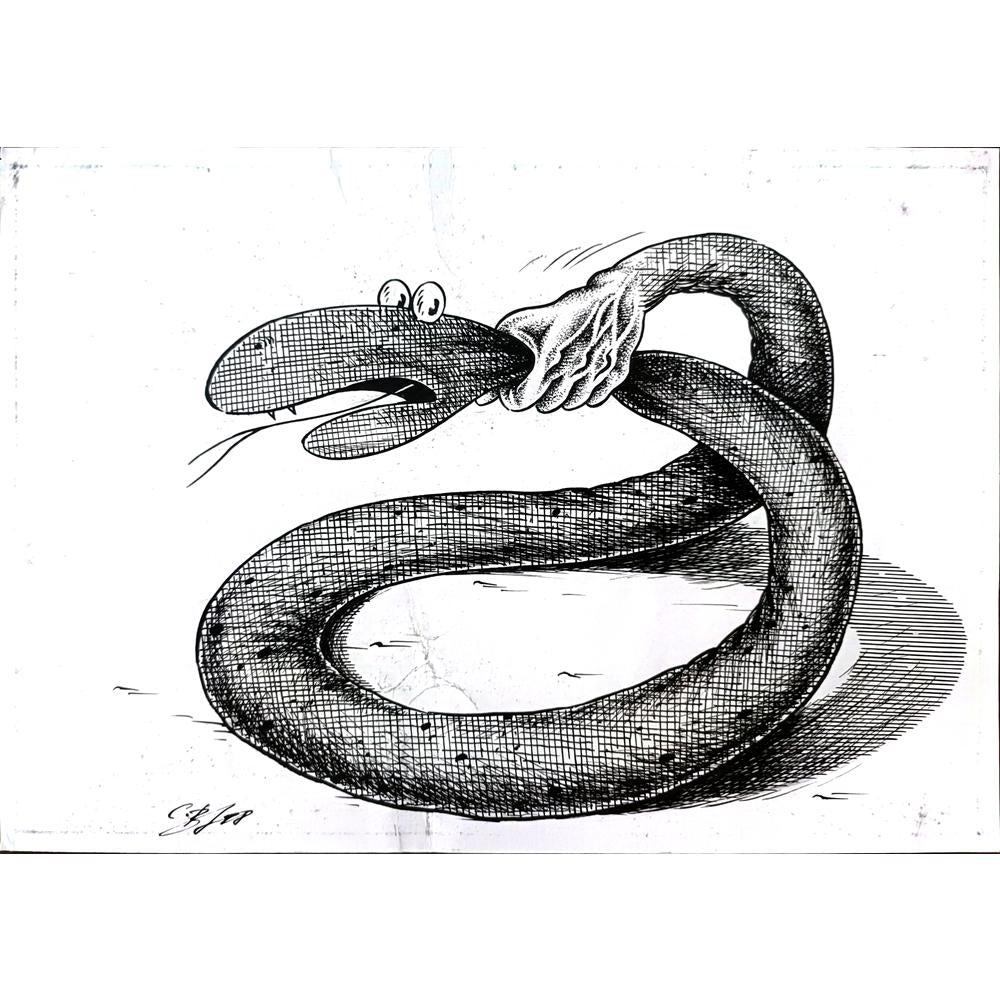 Vladimir Semerenko 29x21cm Orijinal Karikatür BOD01643