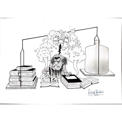 Bojan Zivic 29x21cm Orijinal Karikatür BOD01647
