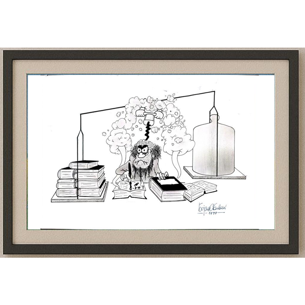 Bojan Zivic 29x21cm Orijinal Karikatür BOD01647
