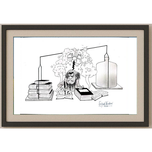 Bojan Zivic 29x21cm Orijinal Karikatür BOD01647