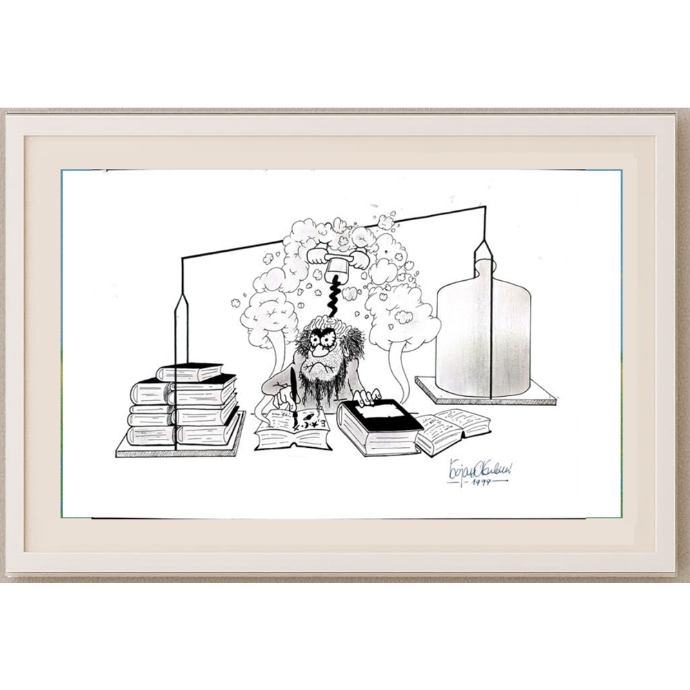 Bojan Zivic 29x21cm Orijinal Karikatür BOD01647